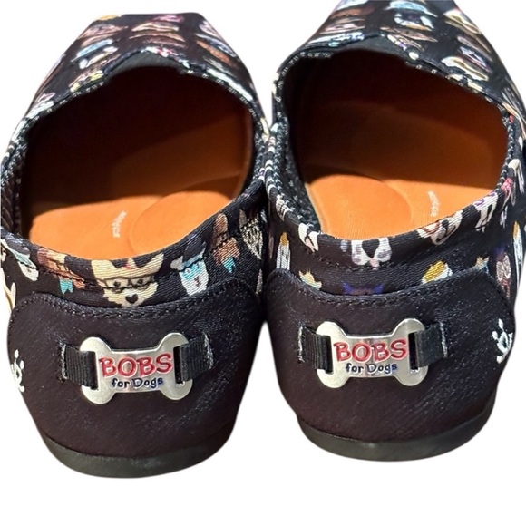 Skechers Bobs Plush Pup Smarts Dog Print Slip On Flats Shoes Size 9 - Picture 5 of 6